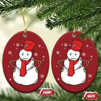 Angry Snowman Funny Xmas Christmas Ornament - Wonder Print Shop