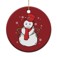 Angry Snowman Funny Xmas Christmas Ornament - Wonder Print Shop