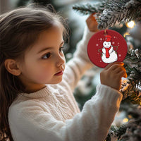 Angry Snowman Funny Xmas Christmas Ornament - Wonder Print Shop