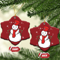 Angry Snowman Funny Xmas Christmas Ornament - Wonder Print Shop