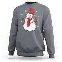 Christmas Sweatshirt Angry Snowman Funny Xmas - Wonder Print Shop