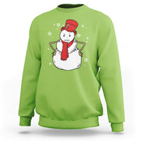 Christmas Sweatshirt Angry Snowman Funny Xmas - Wonder Print Shop