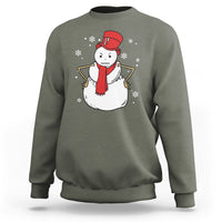 Christmas Sweatshirt Angry Snowman Funny Xmas - Wonder Print Shop