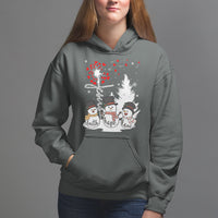 Christmas Hoodie Faith Hope Love Snowman Dandelion Jesus - Wonder Print Shop
