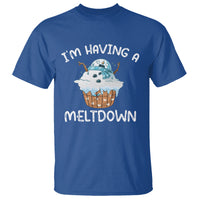 Christmas T Shirt I'm Having a Meltdown Snowman Xmas Melting Snow Icecream - Wonder Print Shop