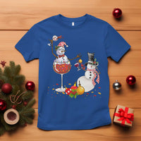 Christmas T Shirt Snowman Cheer Wine Beer Funny Xmas Drinking Party - Wonder Print Shop