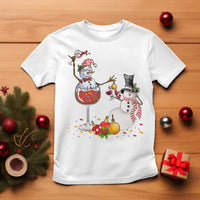 Christmas T Shirt Snowman Cheer Wine Beer Funny Xmas Drinking Party - Wonder Print Shop