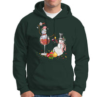 Christmas Hoodie Snowman Cheer Wine Beer Funny Xmas Drinking Party - Wonder Print Shop