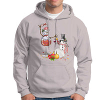 Christmas Hoodie Snowman Cheer Wine Beer Funny Xmas Drinking Party - Wonder Print Shop