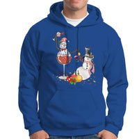 Christmas Hoodie Snowman Cheer Wine Beer Funny Xmas Drinking Party - Wonder Print Shop