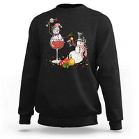 Christmas Sweatshirt Snowman Cheer Wine Beer Funny Xmas Drinking Party - Wonder Print Shop