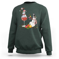 Christmas Sweatshirt Snowman Cheer Wine Beer Funny Xmas Drinking Party - Wonder Print Shop