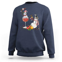 Christmas Sweatshirt Snowman Cheer Wine Beer Funny Xmas Drinking Party - Wonder Print Shop
