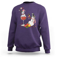 Christmas Sweatshirt Snowman Cheer Wine Beer Funny Xmas Drinking Party - Wonder Print Shop