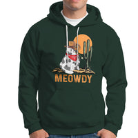 Meowdy Cat Cow Funny Howdy Meme Western Cowboy Hoodie - Wonder Print Shop