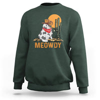 Meowdy Cat Cow Funny Howdy Meme Western Cowboy Sweatshirt - Wonder Print Shop