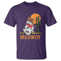 Meowdy Cat Cow Funny Howdy Meme Western Cowboy T Shirt - Wonder Print Shop