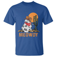 Meowdy Cat Cow Funny Howdy Meme Western Cowboy T Shirt - Wonder Print Shop