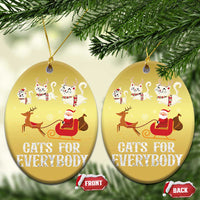 Xmas Cat Christmas Ornament Cats For Everybody Santa Reindeer - Wonder Print Shop