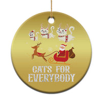 Xmas Cat Christmas Ornament Cats For Everybody Santa Reindeer - Wonder Print Shop