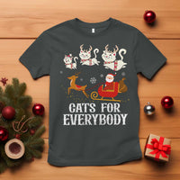 Christmas T Shirt Cats For Everybody Santa Cat Reindeer Xmas - Wonder Print Shop