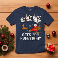 Christmas T Shirt Cats For Everybody Santa Cat Reindeer Xmas - Wonder Print Shop