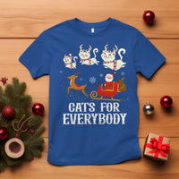 Christmas T Shirt Cats For Everybody Santa Cat Reindeer Xmas - Wonder Print Shop