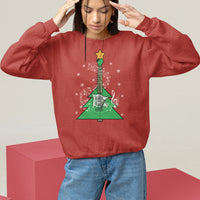 Rockin' Christmas Tree For Guitarist Music Lover Sweatshirt - Wonder Print Shop