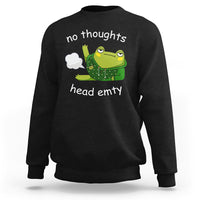 No Thoughts Head Empty Cute Frog Meme Blasting Fart Sweatshirt - Wonder Print Shop