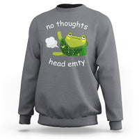 No Thoughts Head Empty Cute Frog Meme Blasting Fart Sweatshirt - Wonder Print Shop