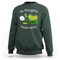 No Thoughts Head Empty Cute Frog Meme Blasting Fart Sweatshirt - Wonder Print Shop