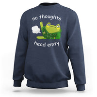No Thoughts Head Empty Cute Frog Meme Blasting Fart Sweatshirt - Wonder Print Shop
