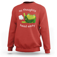 No Thoughts Head Empty Cute Frog Meme Blasting Fart Sweatshirt - Wonder Print Shop