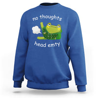 No Thoughts Head Empty Cute Frog Meme Blasting Fart Sweatshirt - Wonder Print Shop