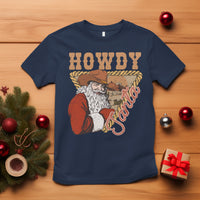 Howdy Santa Cowboy Vintage Western Christmas T Shirt - Wonder Print Shop
