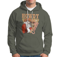 Howdy Santa Cowboy Vintage Western Christmas Hoodie - Wonder Print Shop