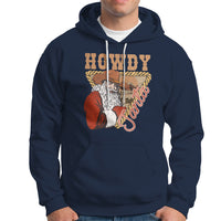 Howdy Santa Cowboy Vintage Western Christmas Hoodie - Wonder Print Shop