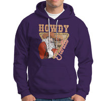 Howdy Santa Cowboy Vintage Western Christmas Hoodie - Wonder Print Shop