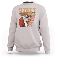 Howdy Santa Cowboy Vintage Western Christmas Sweatshirt - Wonder Print Shop
