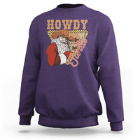 Howdy Santa Cowboy Vintage Western Christmas Sweatshirt - Wonder Print Shop
