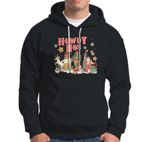 Howdy Hos Cowboy Vintage Western Christmas Hoodie - Wonder Print Shop