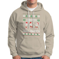 Christmas Hoodie I Prefer Halloween Cool Santa Skeleton Dancing - Wonder Print Shop