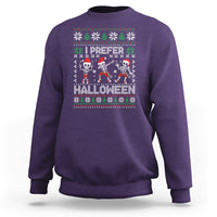 Christmas Sweatshirt I Prefer Halloween Cool Santa Skeleton Dancing - Wonder Print Shop