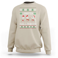 Christmas Sweatshirt I Prefer Halloween Cool Santa Skeleton Dancing - Wonder Print Shop
