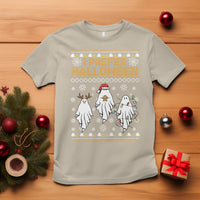 Christmas T Shirt I Prefer Halloween Cute Santa Ghost Boo Skeleton - Wonder Print Shop
