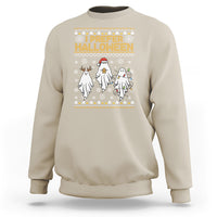 Christmas Sweatshirt I Prefer Halloween Cute Santa Ghost Boo Skeleton - Wonder Print Shop