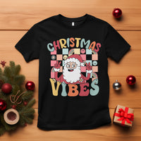 Vintage Groovy Santa Christmas Vibe Funny Retro T Shirt - Wonder Print Shop