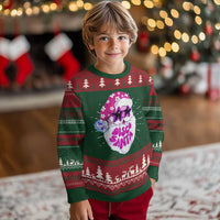 Funny Pink Disco Santa Retro Groovy Ugly Christmas Sweater - Wonder Print Shop