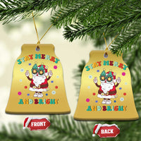 Stay Marry And Bright Groovy Christmas Hippie Santa Christmas Ornament - Wonder Print Shop
