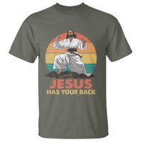 Jesus Has Your Back Jitsu Retro Christian T Shirt - Wonder Print Shop